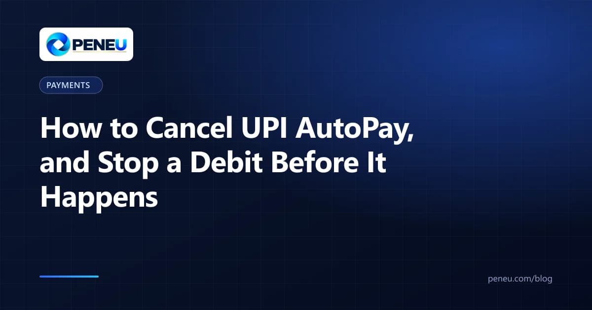Cover for a guide on cancelling UPI AutoPay mandates and stopping recurring debits