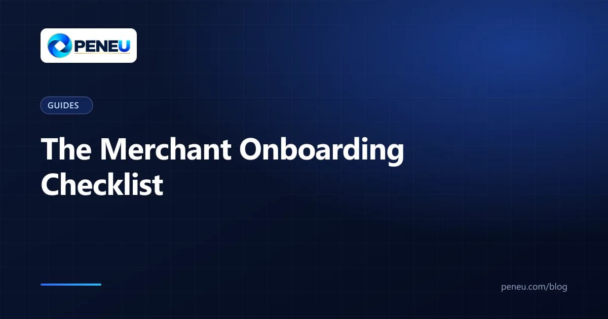 Cover illustration for a merchant onboarding checklist