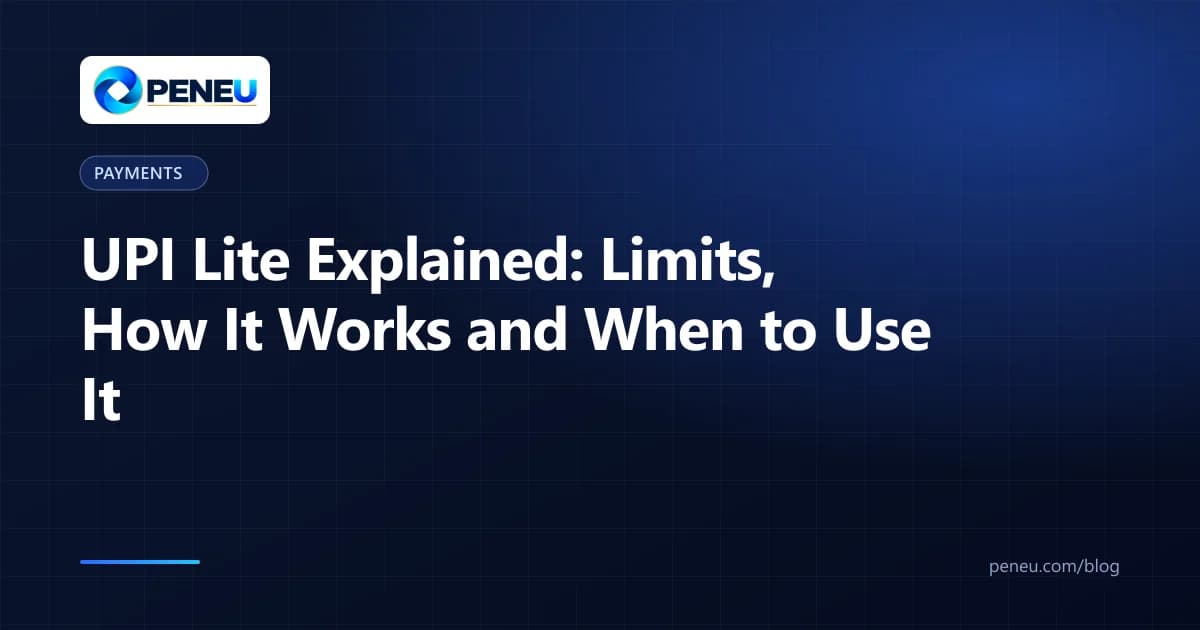 Cover for an explainer on UPI Lite limits, PIN-free small payments and top-ups